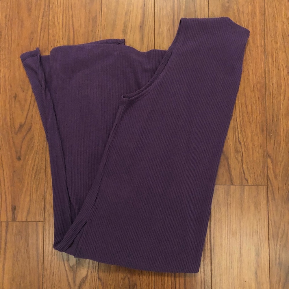 Solid purple RIBBED lularoe JOY